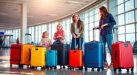 family travel luggage sets