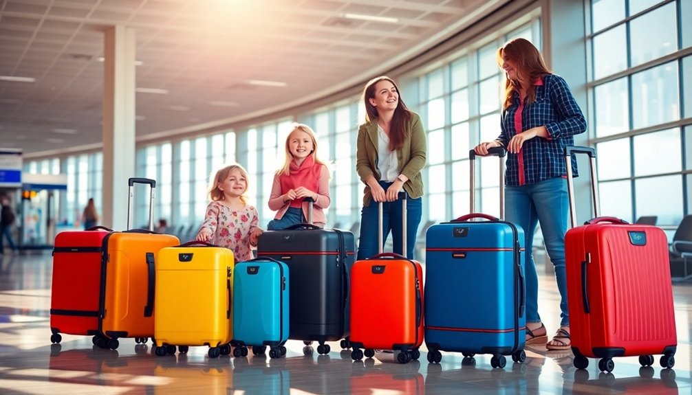 family travel luggage sets