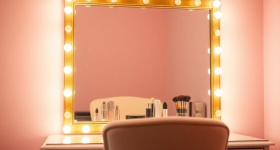 glamorous illuminated vanity mirrors