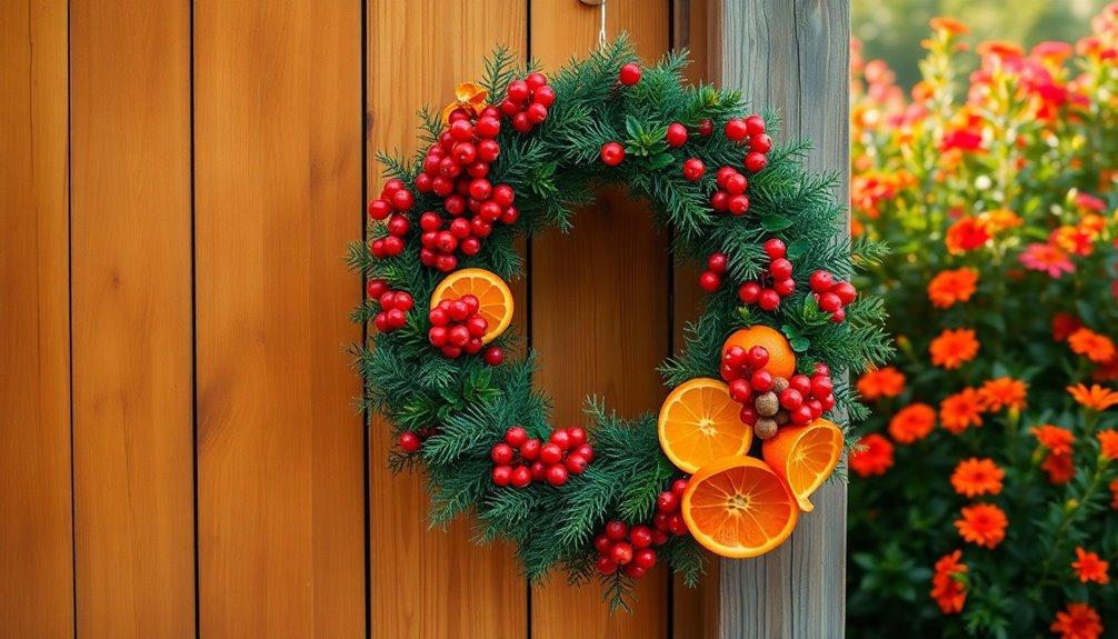 handmade seasonal wreath creation