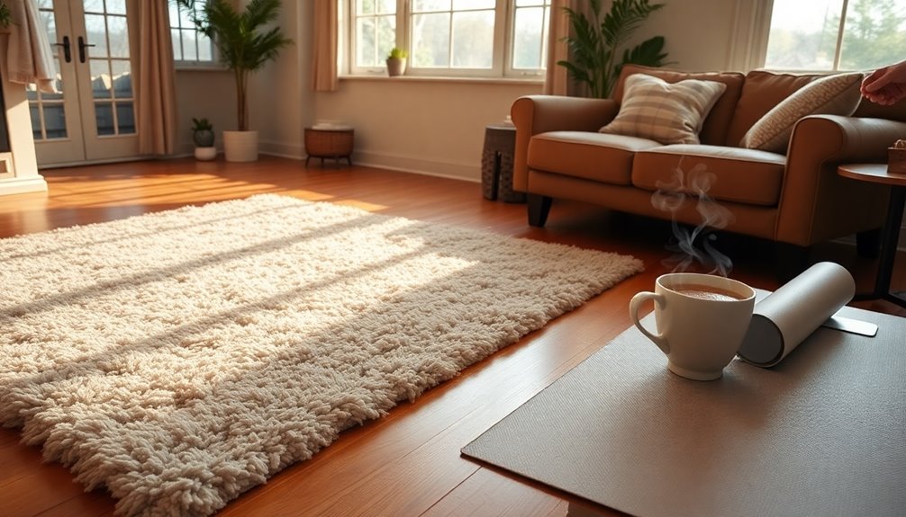 heating chilly floor surfaces