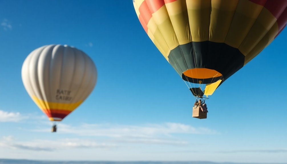 helium balloons ascend and expand