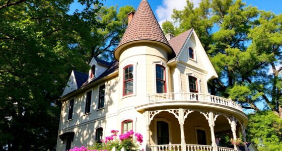 houses featuring turreted architecture