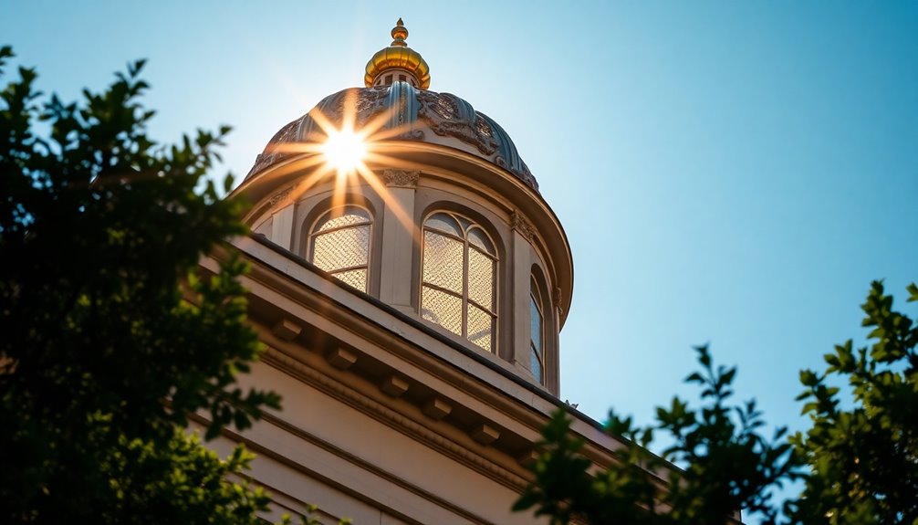 illuminated architectural features