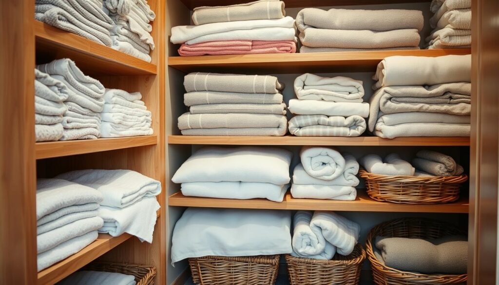 linen closet organization