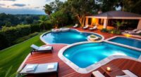 luxury backyard spa design