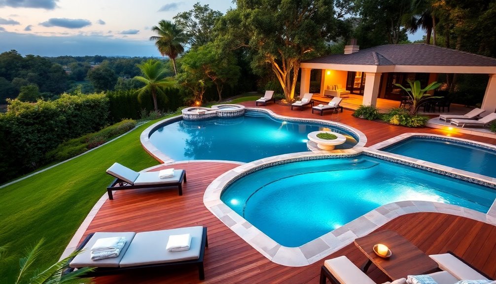 luxury backyard spa design