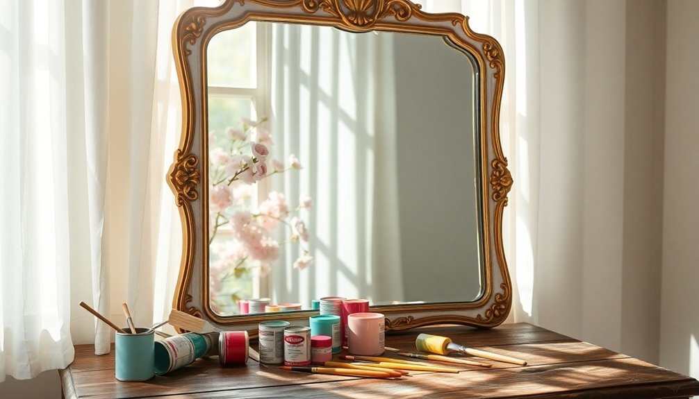 mirror painting diy hacks