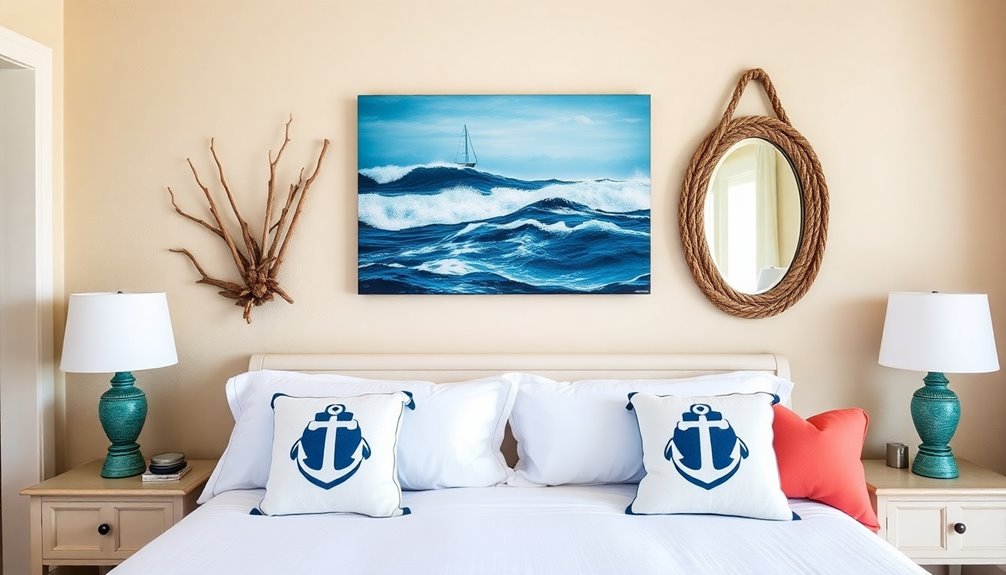 nautical themed wall decoration display