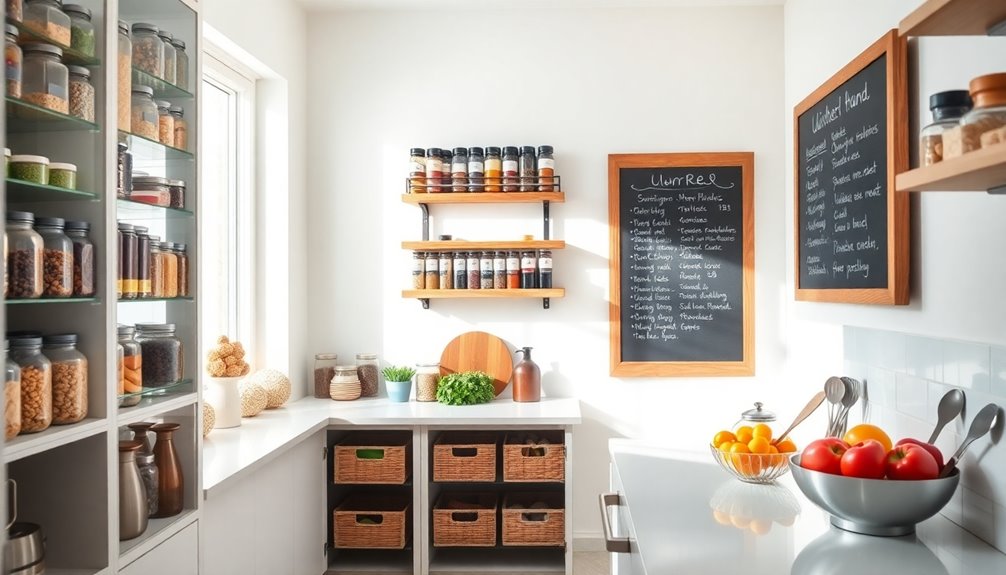 organized kitchen and pantry