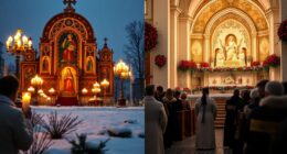 orthodox versus catholic traditions