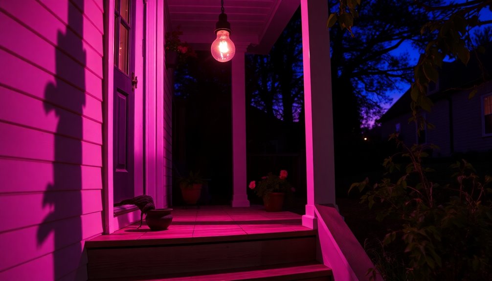 pink porch light symbolism