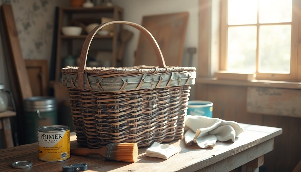 preparing the collection basket