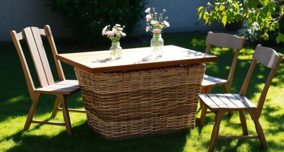 repurpose vintage picnic basket