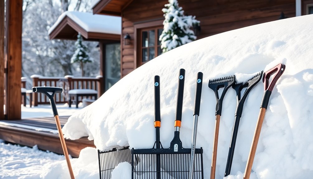 selecting a snow rake