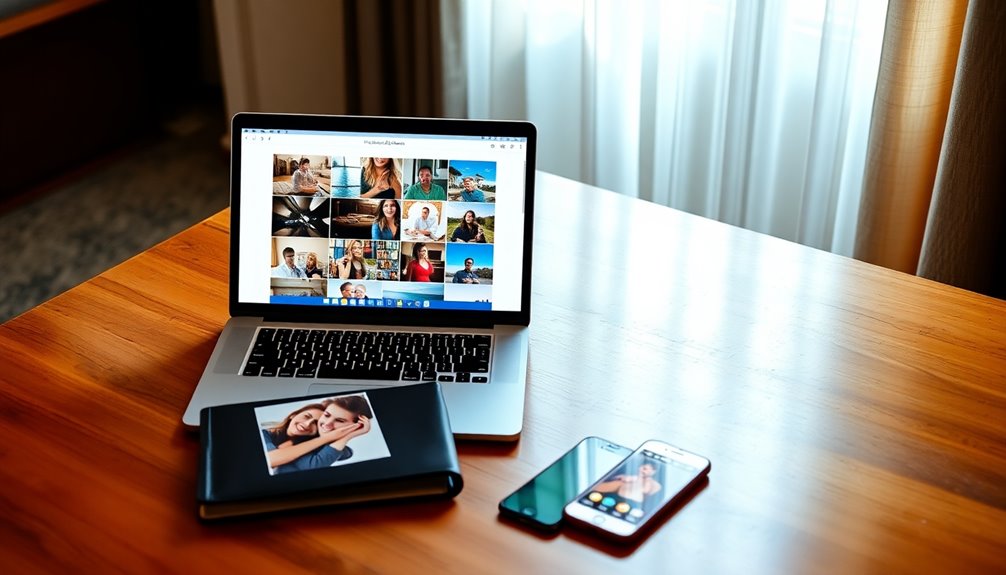 selecting an online album