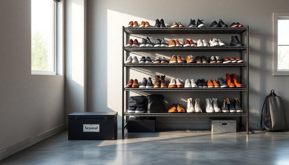 selecting garage shoe storage