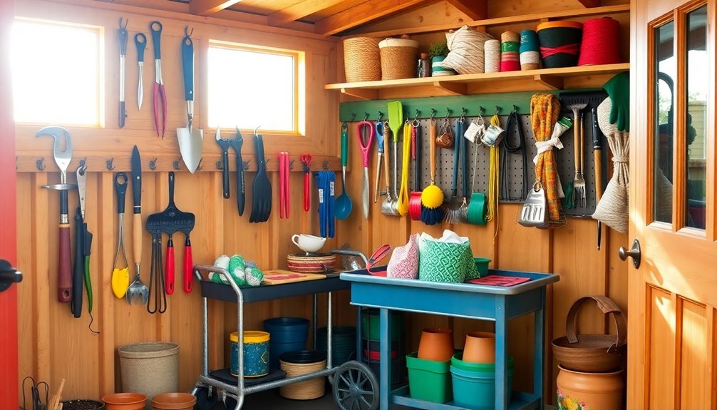 selecting garden tool storage