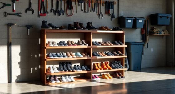 shoe racks for garage organization