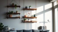 stylish and functional hanging shelves