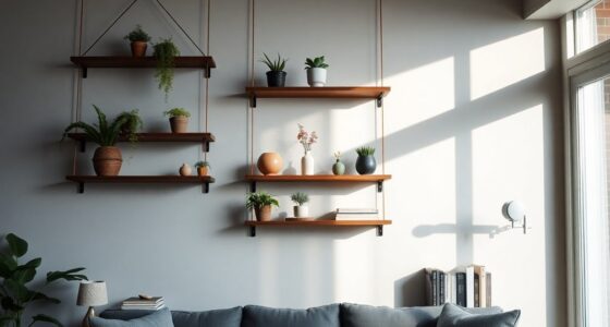 stylish and functional hanging shelves