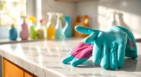 stylish and safe cleaning gloves