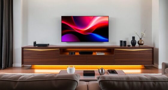 stylish entertainment media consoles