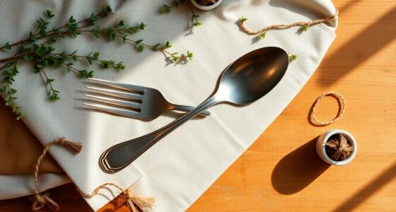 stylish fork and spoon decor