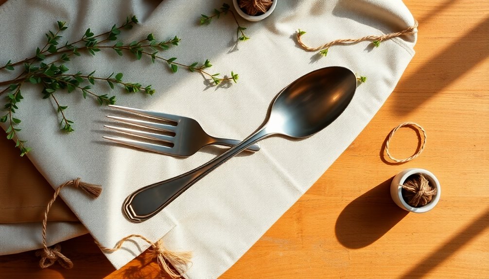 stylish fork and spoon decor