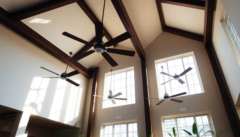 stylish functional cathedral ceiling fans