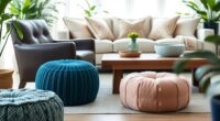 stylish functional living room poufs