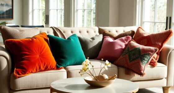 stylish throw pillows selection