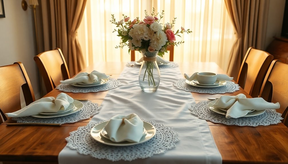 tablecloths for unified presentation