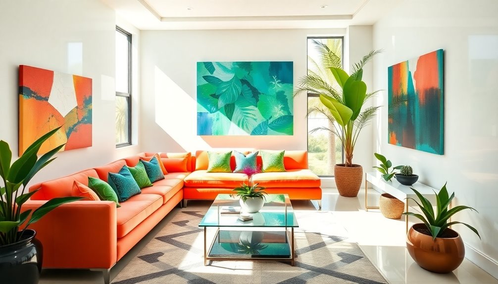 vibrant tropical eclectic design