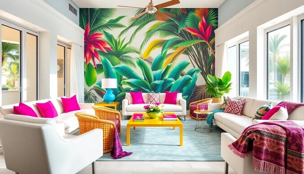 vibrant tropical modern aesthetics