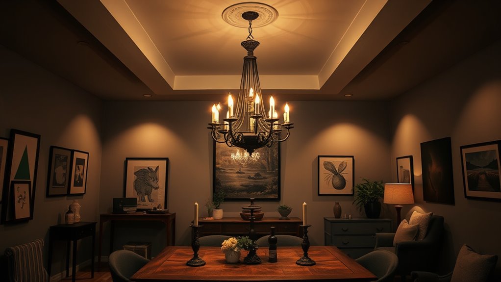 antique lighting enhances ambiance