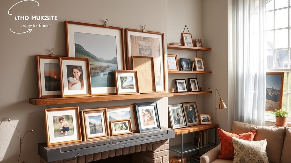 artistic shelf and mantel display