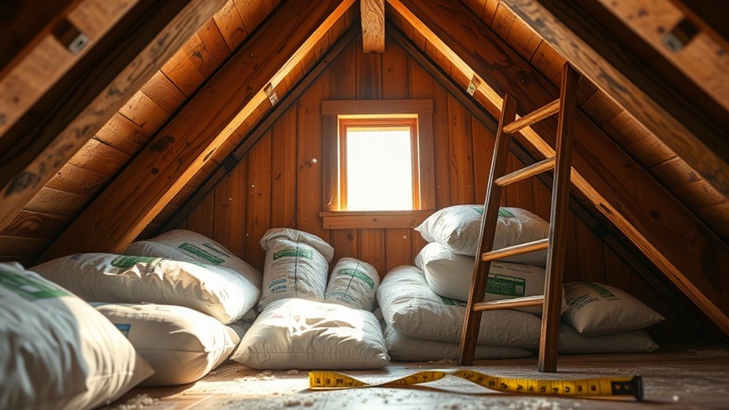 attic insulation installation project