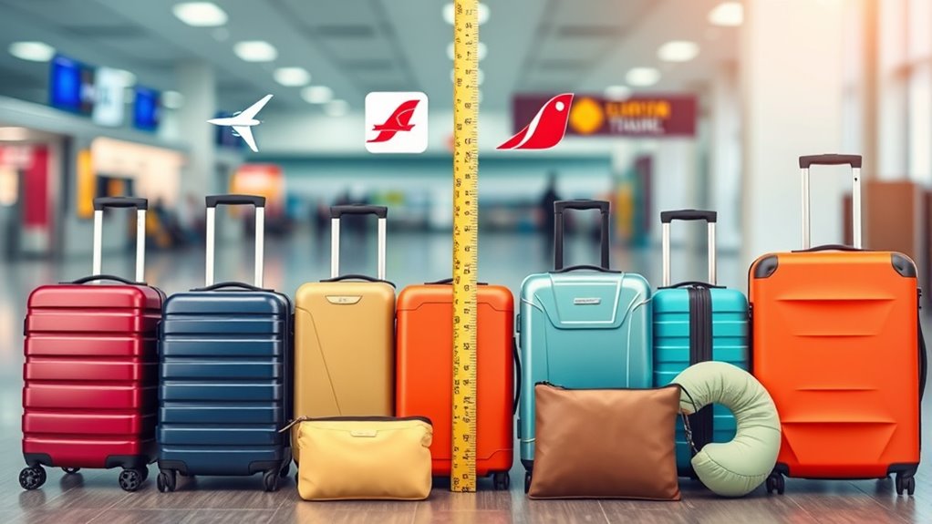 carry on luggage dimensions vary