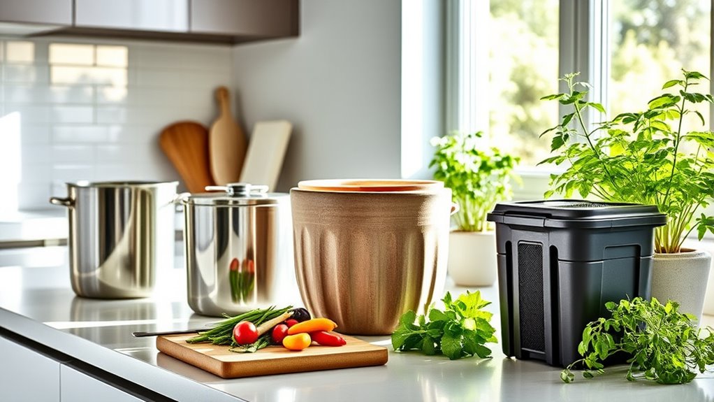 choosing kitchen compost bins