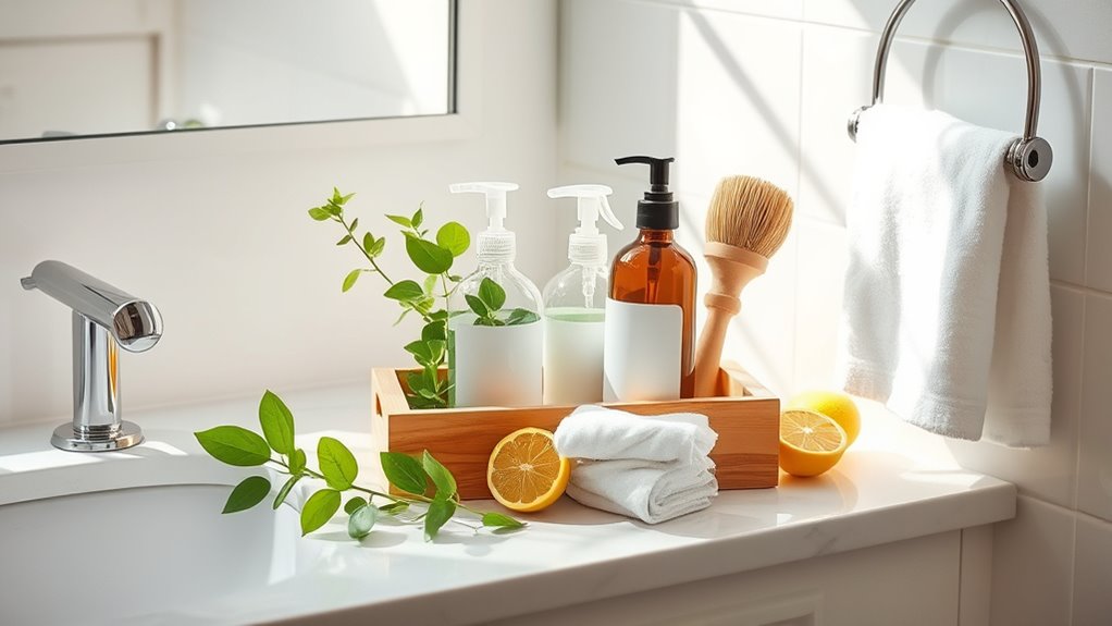 clean and organized bathroom