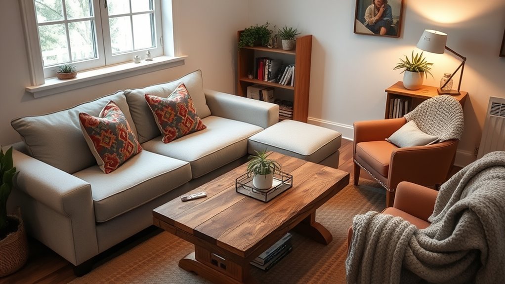 comfortable seating arrangements created