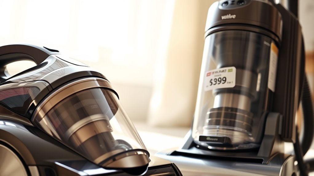 cost comparison of vacuum types