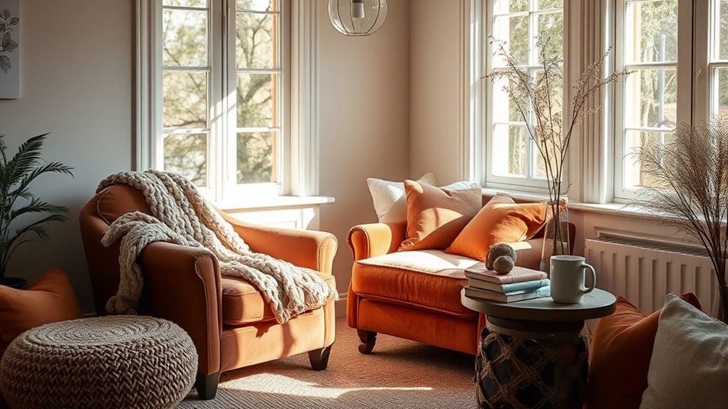 cozy and comfortable furnishings