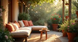 cozy outdoor relaxation area