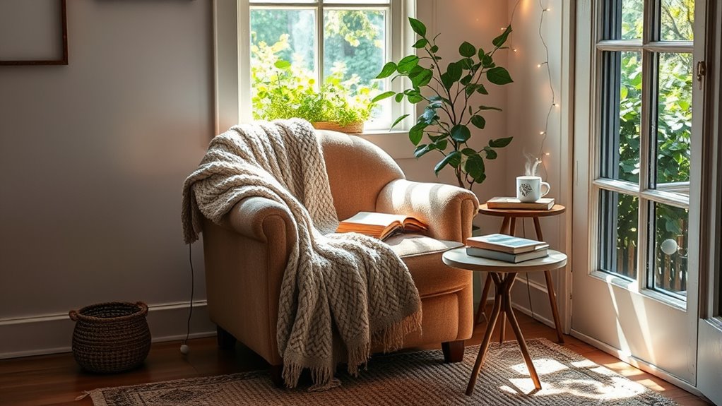 cozy reading nook creation