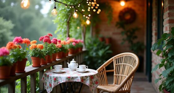 cozy small balcony decor