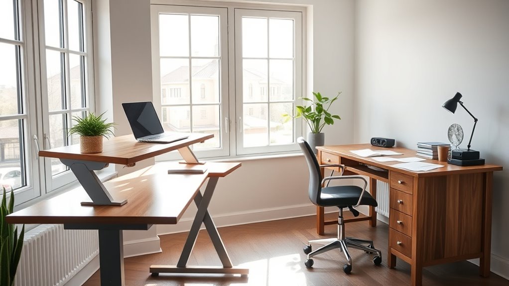 desks standing vs traditional