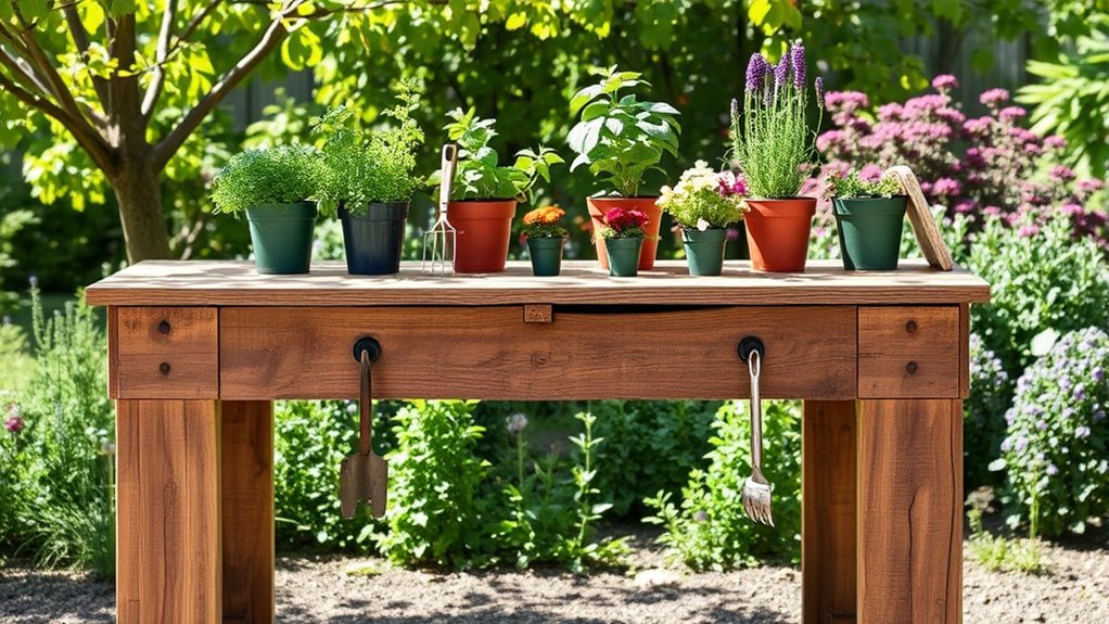 diy garden workspace station