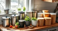 eco friendly kitchen compost bins